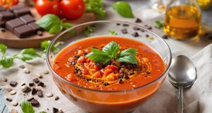 Scopri il gazpacho sorprendente: pomodoro, cioccolato e peperoncino d’Espelette, un’esperienza da non perdere!
