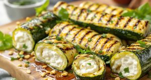 Rouleaux di zucchine grigliate con ricotta e basilico: scopri il segreto per un antipasto irresistibile!