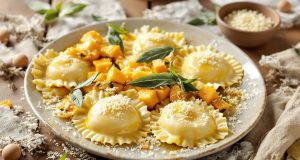 Scopri il segreto dei ravioli fatti in casa: ricotta, zucca e salvia dorata al burro che ti conquisteranno!