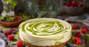 Scopri il segreto del cheesecake marbrato matcha e cioccolato bianco: un’esperienza da non perdere!