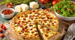 Scopri la quiche senza pasta con pomodori secchi e feta: un piatto leggero che sorprende!